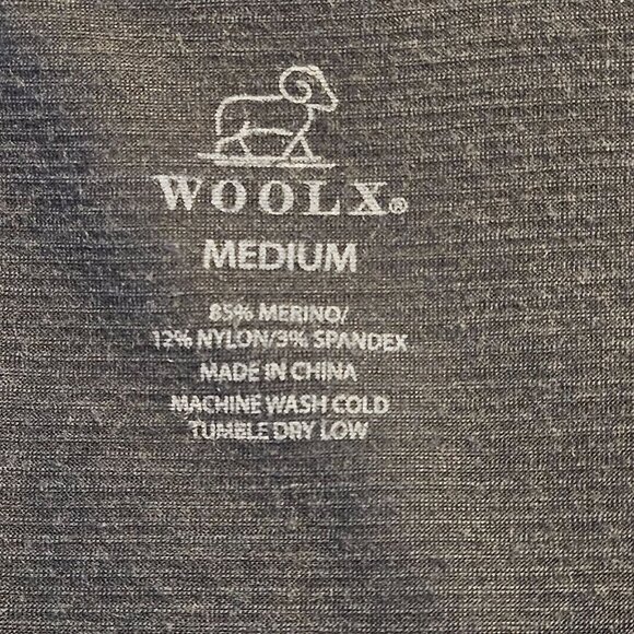 WoolX Charcoal Micro Stripe Merino Woman Top M Technical Outdoor Athflow Layer - Picture 4 of 7